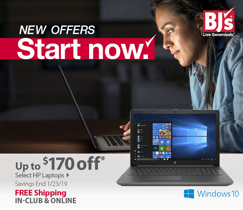 BJs Wholesale Club New offers start now up to 170 off HP laptops