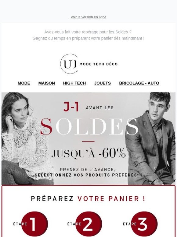 Preparez les Soldes jusqu'a -60% avant tout le monde