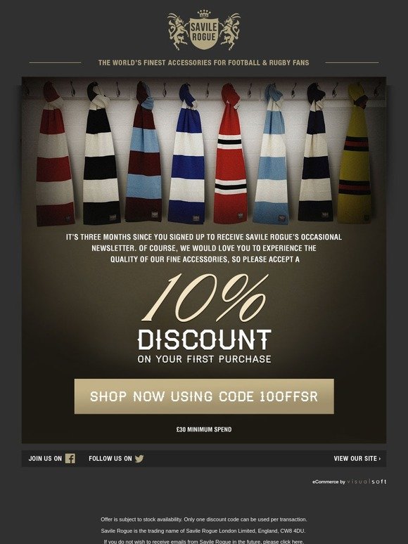 Can we tempt you with 10% off your first order?