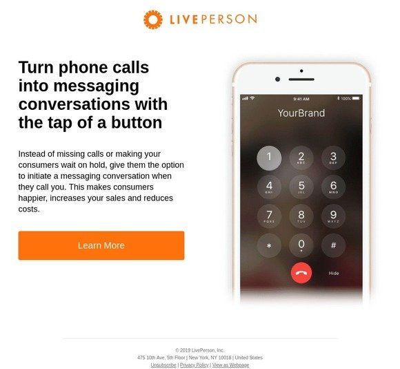 Turn phone calls 📞 into messaging 💬 conversations with the tap of a button