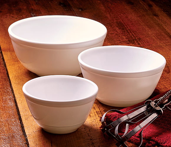 Mosser Milk Glass Mixing Bowl Set