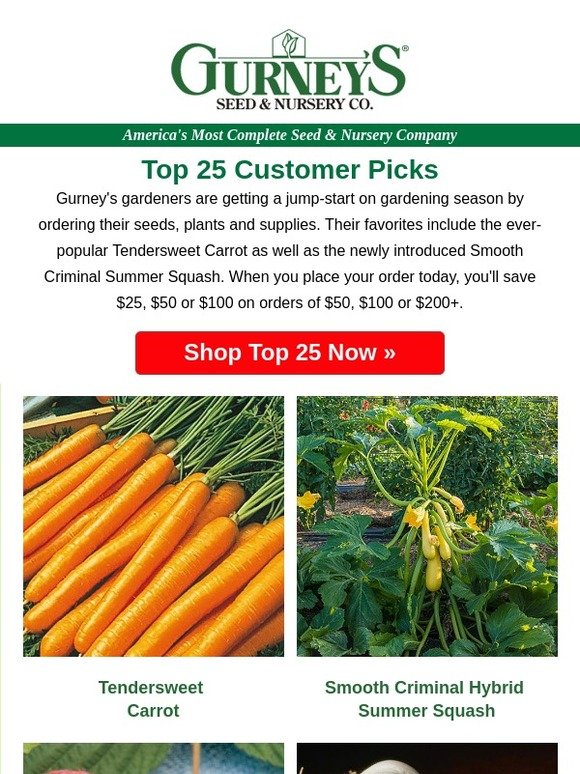 Gurney's Seed & Nursery: Gardeners In The Know Are Buying These... | Milled