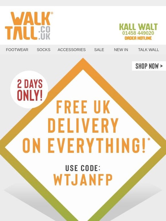 Our biggest ever sale just got even better with free delivery!