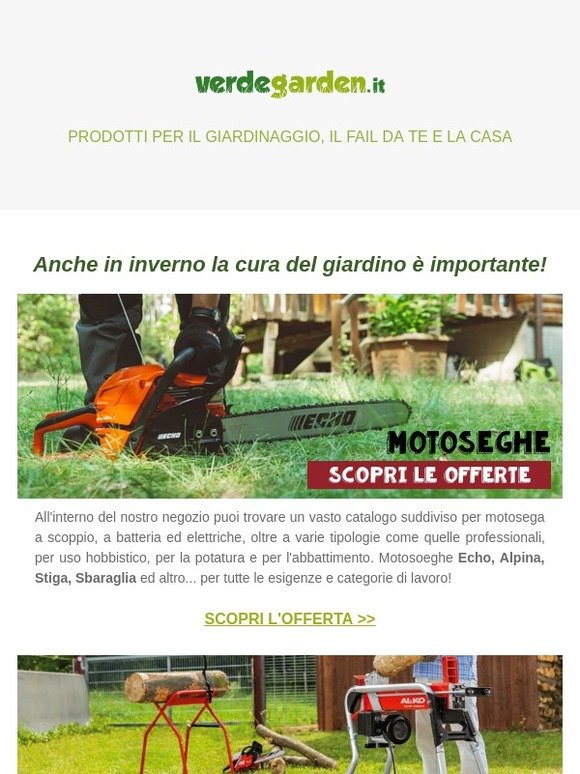 Tante Offerte su Motoseghe, Spaccalegna, Spazzaneve e Generatori di Corrente! ❄🍂💡