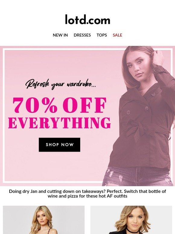 70% Off Hot AF Outfits!