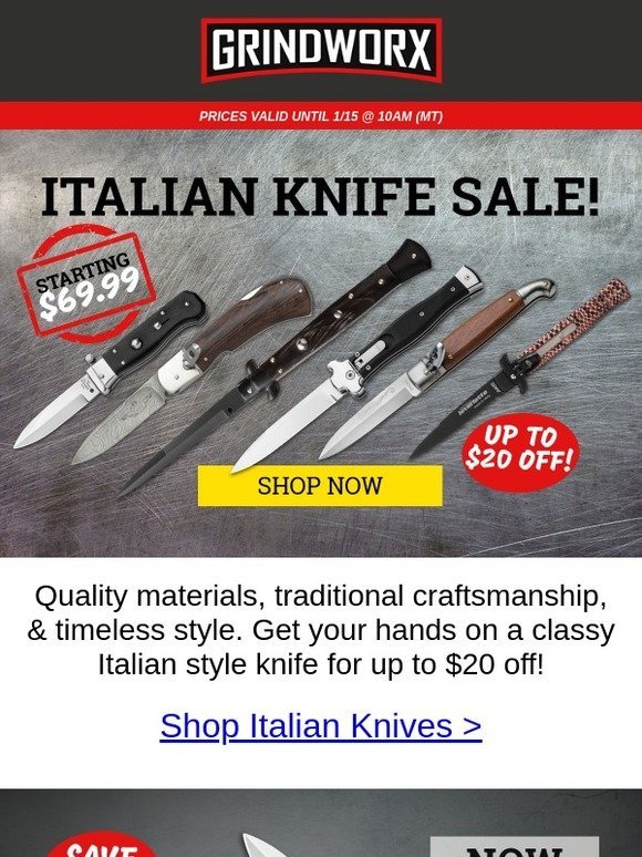 Italian Knife Sale!