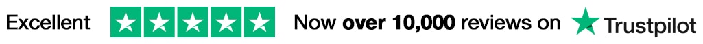 Rated Excellent on Trustpilot with over 10,000 reviews!