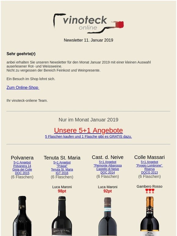 Weinimpressionen Januar 2019