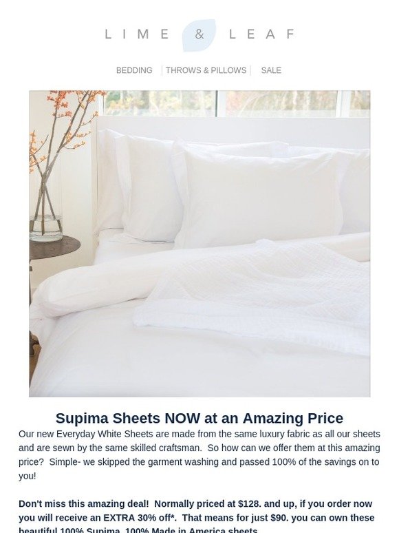 Luxury Sheet Sets Now $90 and Up!