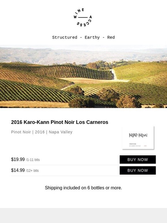 Wine Access Napa Valley Pinot Steal—14.99 Milled
