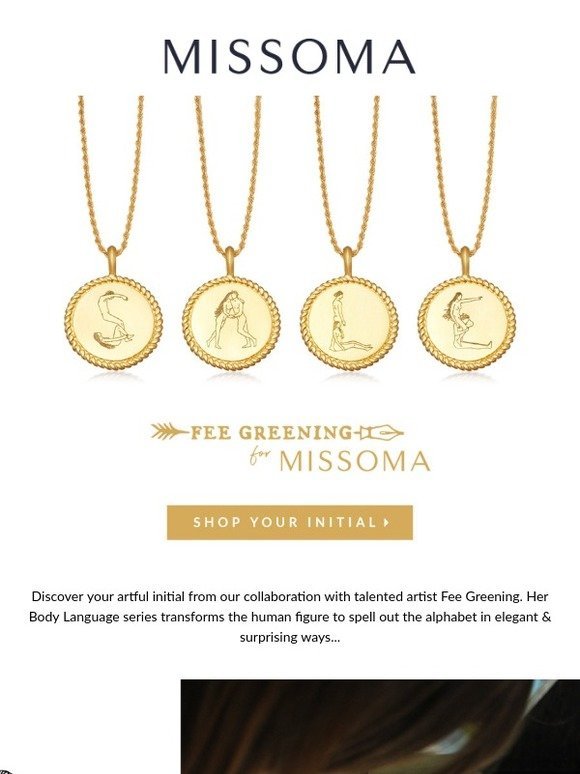 Initial Pendant Necklace - Initial B | 18ct Gold Plated Vermeil | Missoma