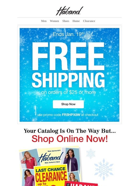 Haband This Just In FREE Shipping is Here All Week! Milled