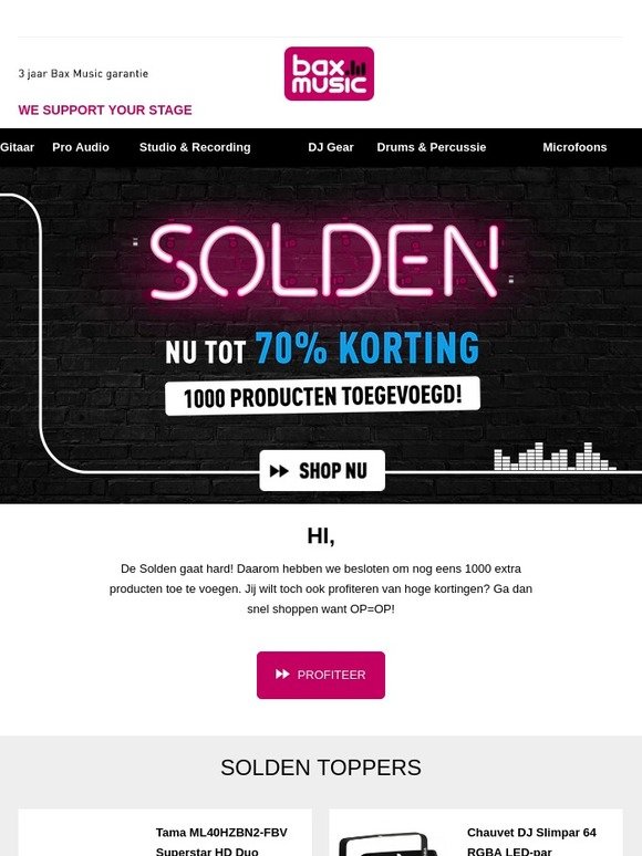 Solden ☞ 1000 producten toegevoegd