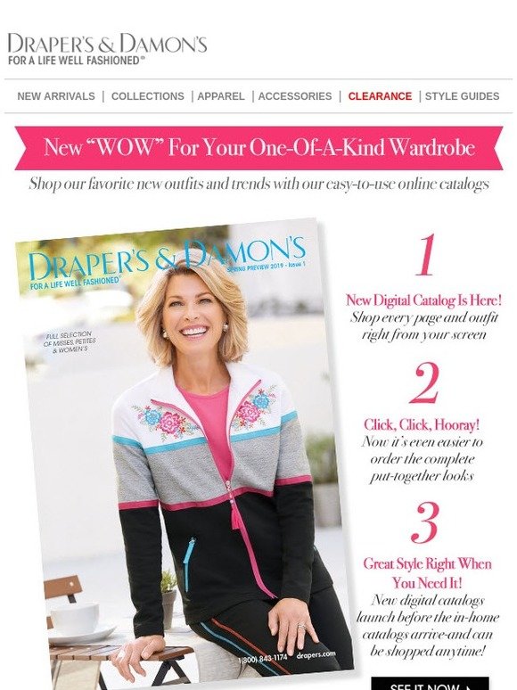 Drapers and Damon's New Online Catalog! Shop Right From Pages Milled