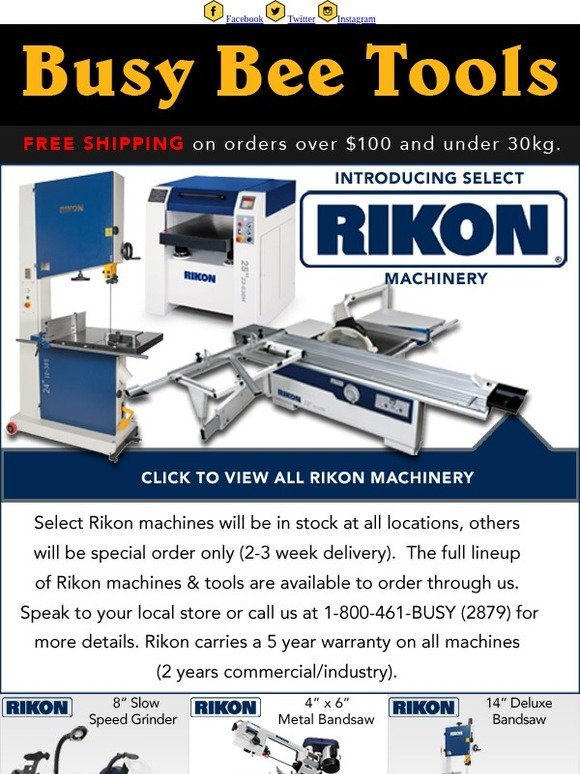 Busy Bee Tools Introducing Rikon Machinery Milled