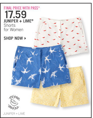 Shop 17.59 Juniper + Lime Shorts - Final Price With Pass*