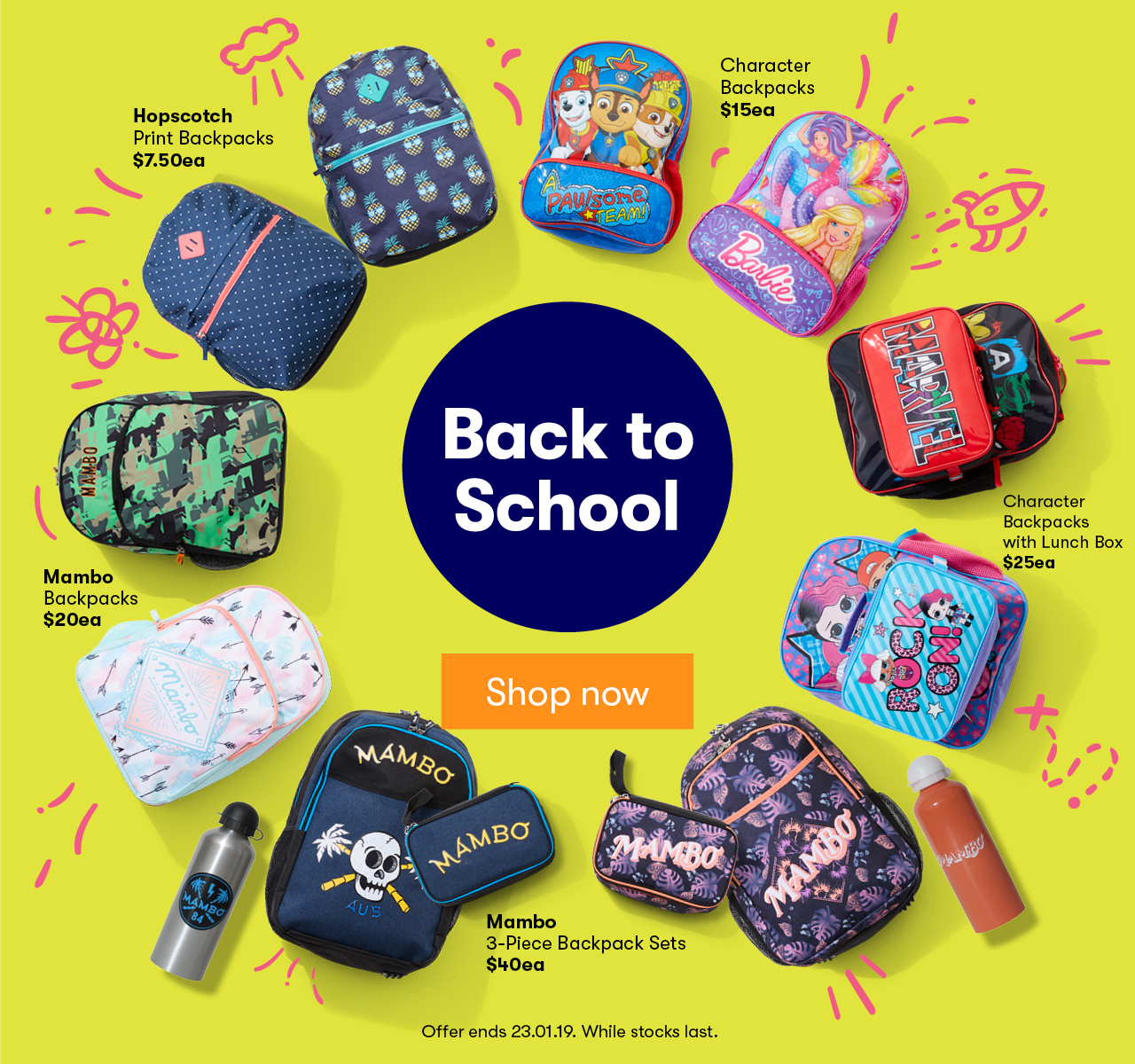 school backpacks big w