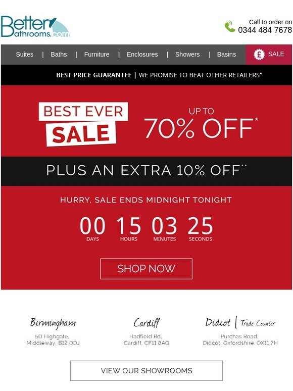⏰ Our Best Ever Sale Ends MIDNIGHT ⏰