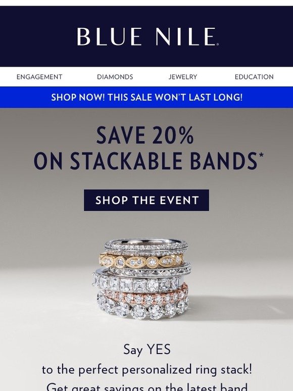blue nile stackable rings