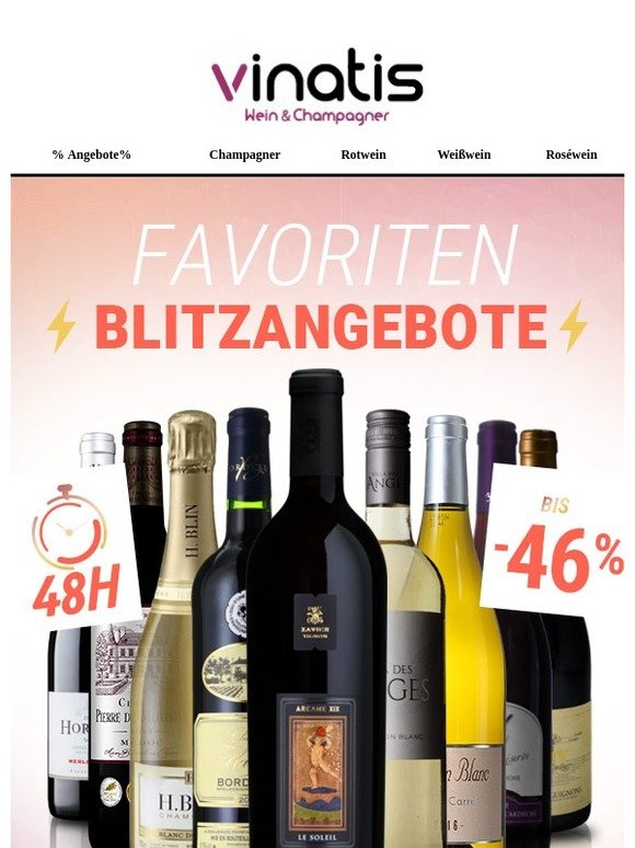 Weinverliebt: Ihre Besten bis -46% BLITZANGEBOT!
