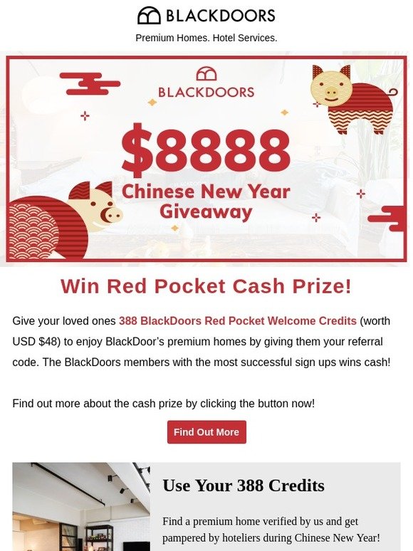 Win $8,888 Red Pocket Money From BlackDoors!