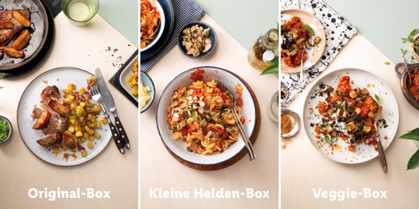Köstliche Gerichte in jeder Box