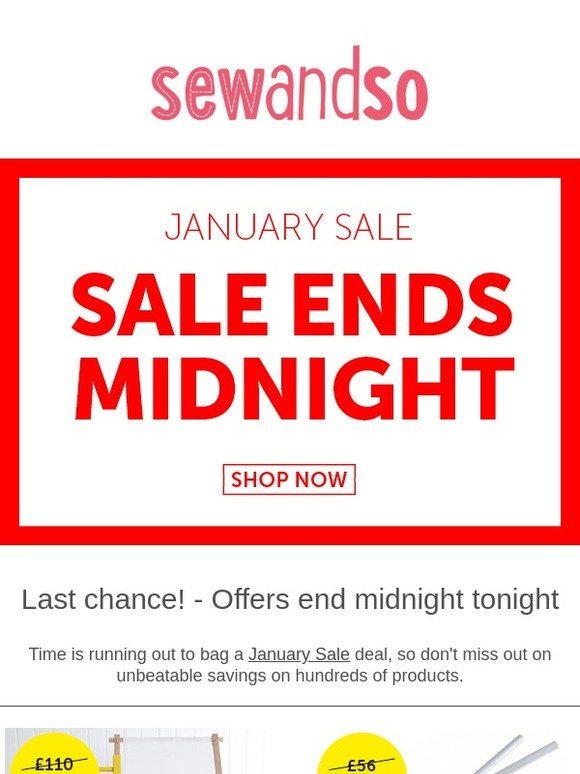 LAST CHANCE! January Sale ends at Midnight Tonight!