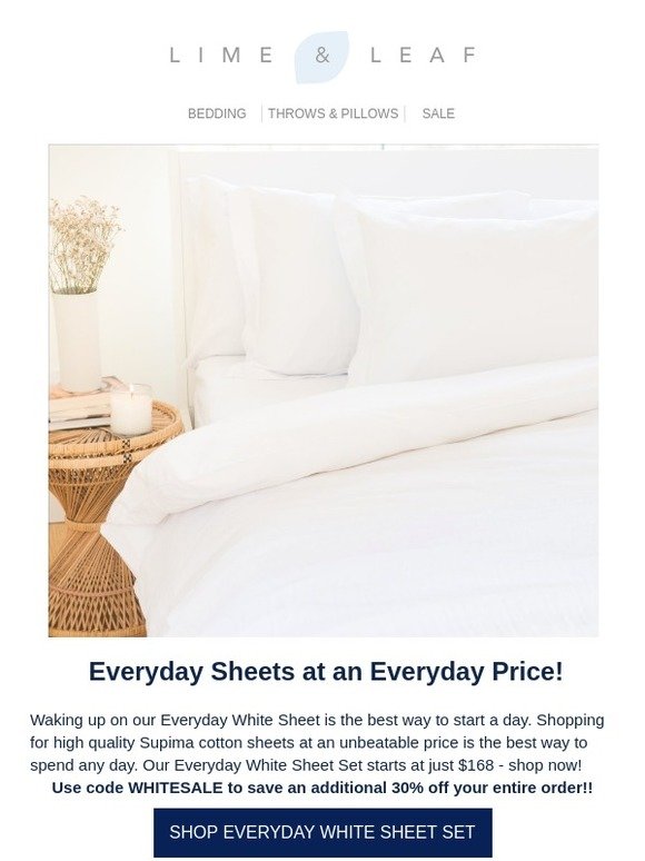 Luxuray Sheet Sets now $90. and up!