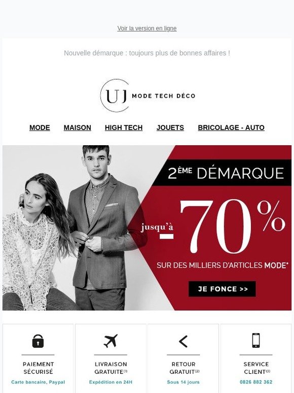 Deuxieme demarque jusqu'a -70%