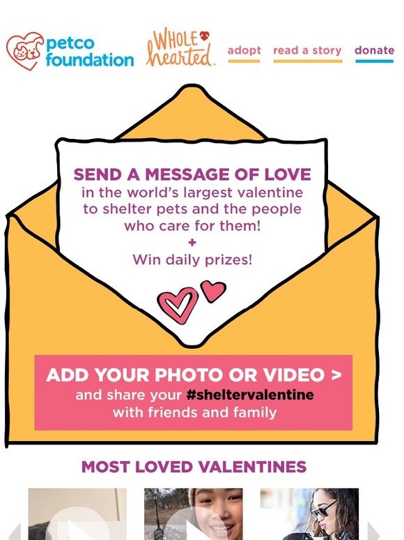 PETCO Join The World's Largest ShelterValentine 🐶🐱 (and win prizes
