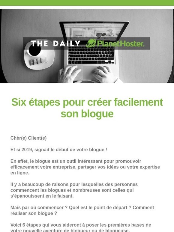 Six étapes pour créer facilement son blogue