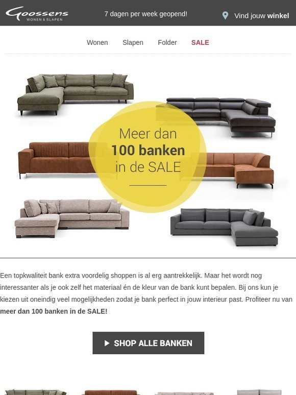 Goossens NL: Ontdek dan 100 banken in de SALE ✨ | Milled