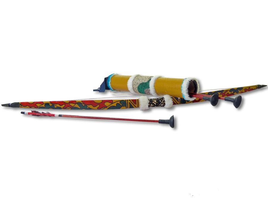 Pfeil und Bogen, Kinderbogen-Set Bambus 70cm