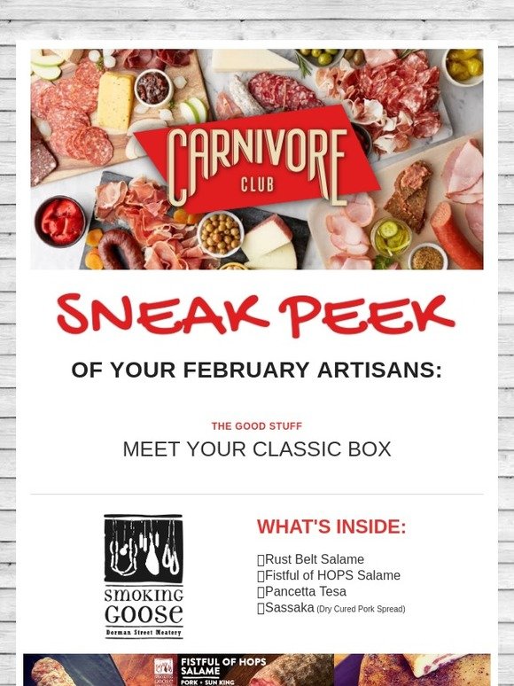 Carnivore Club.coDried Cured MeatoftheMonth Cl Meet & Eat 🍖Your