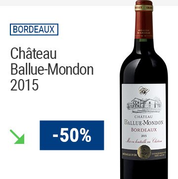 Château Ballue Mondon 2015 à -50%