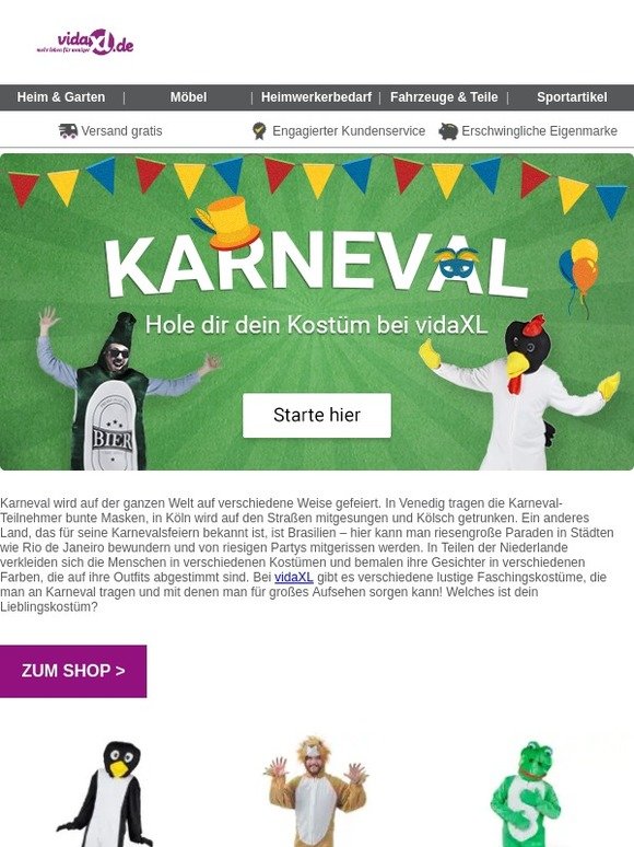 Bereite dich auf Karneval vor!