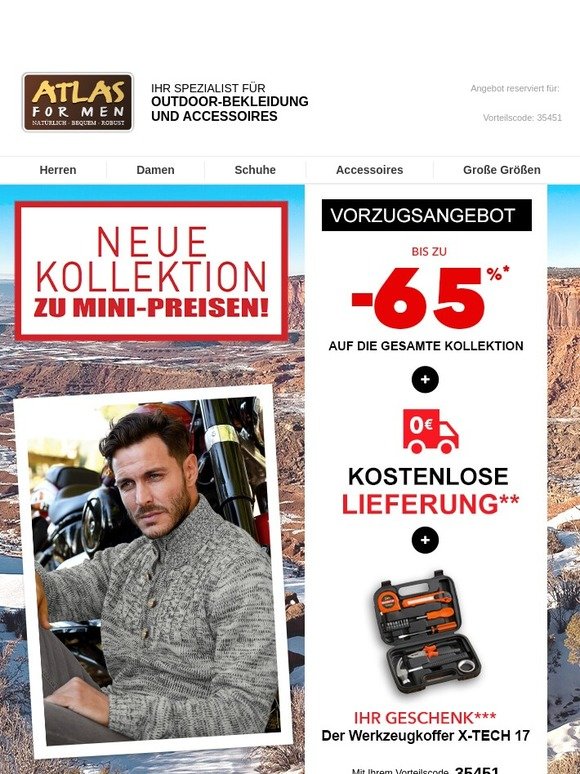 Atlas for Men: Neue Kollektion Geschenk gratis-Versand! | Milled