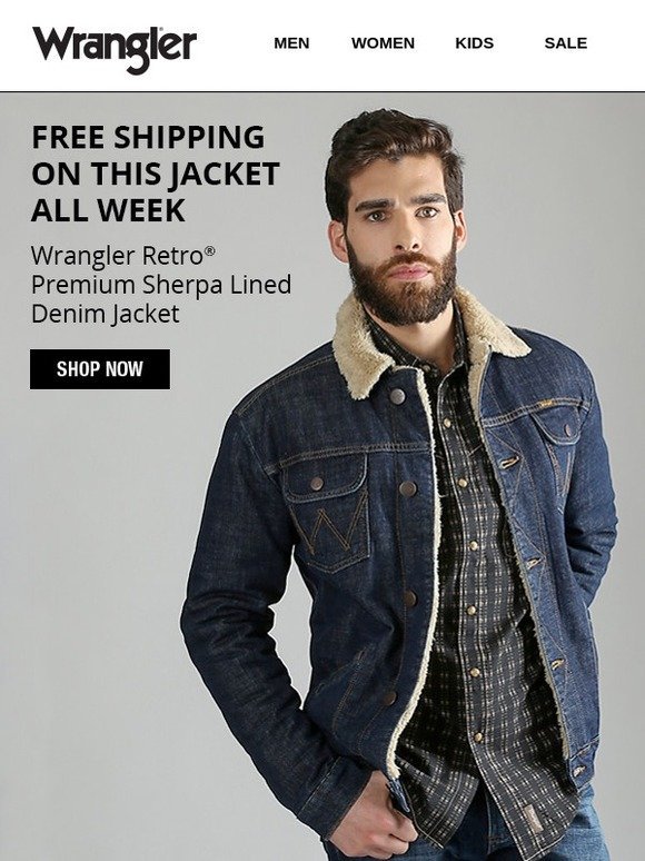 Wrangler: This NEW Retro Premium jacket ships free | Milled