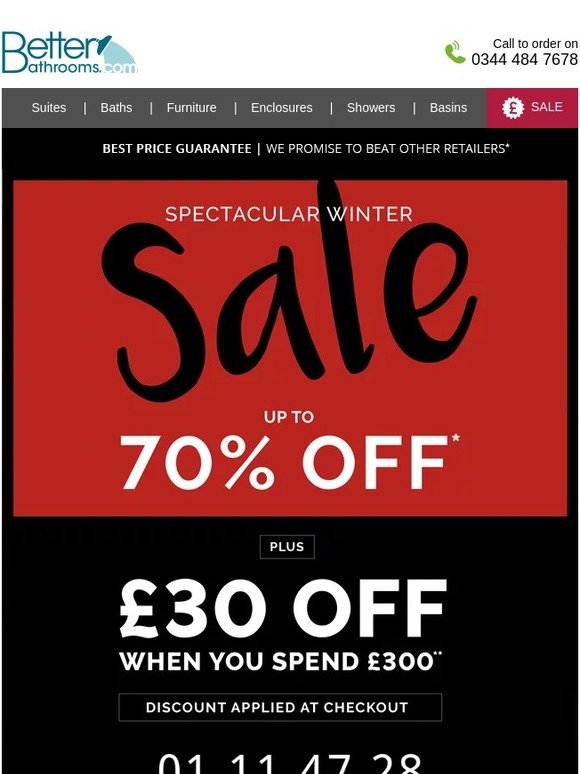👌 FLASH OFFER 👌 £30 Off Orders Over £300 - Ends Monday