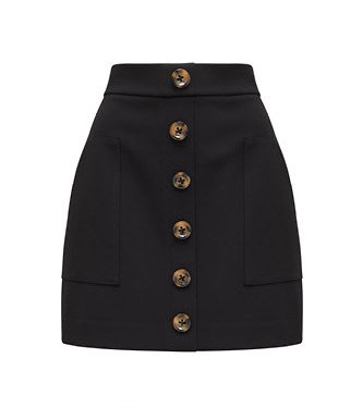 evie button down mini skirt