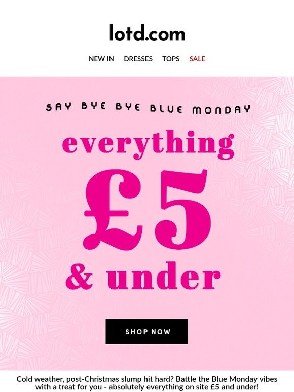 £5 & Under!: Blue Monday Deals!