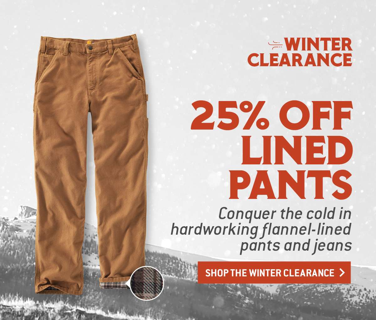 mens lined pants clearance