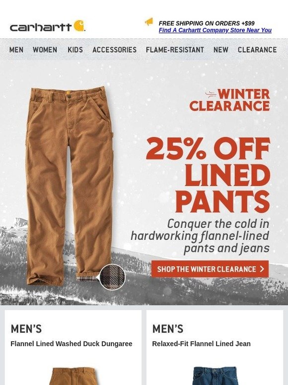 Carhartt: Winter Clearance: 25% off men 