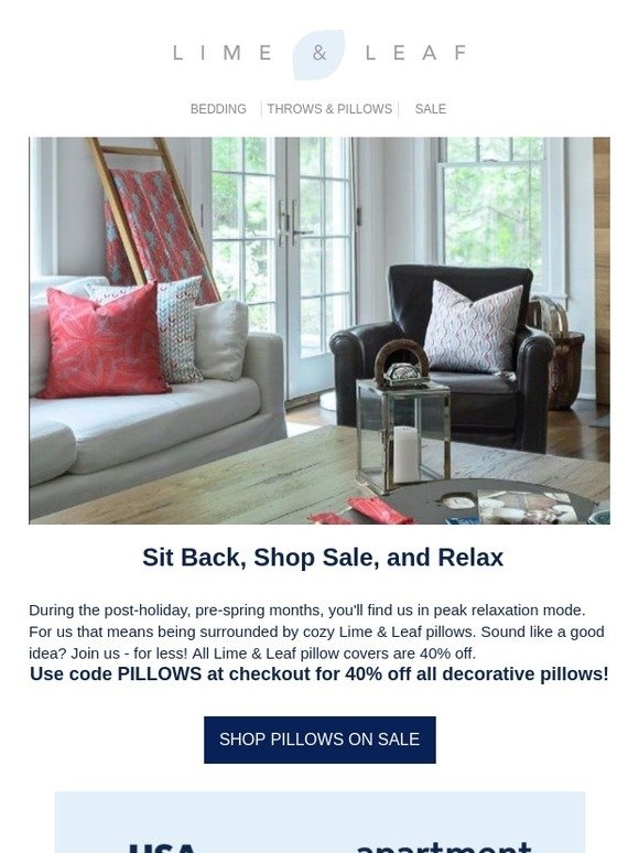 Decorative pillows are 40% off! Shop now!