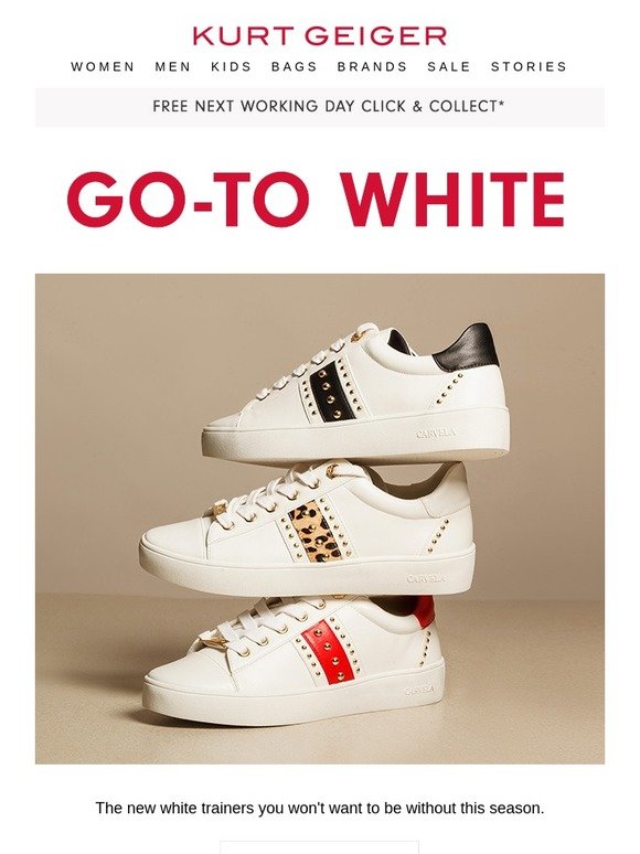 kurt geiger white trainers