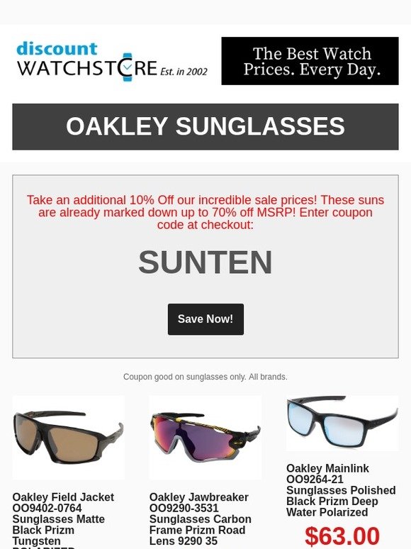 oakley sunglasses promo code 2019