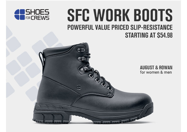 Shoes For Crews DeWalt SFC Explorer Black Steel Toe Non-Slip Work Boots