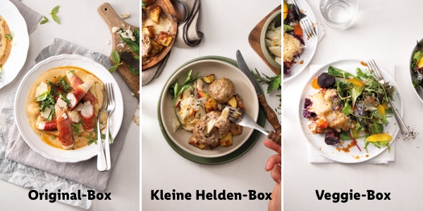 Köstliche Gerichte in jeder Box