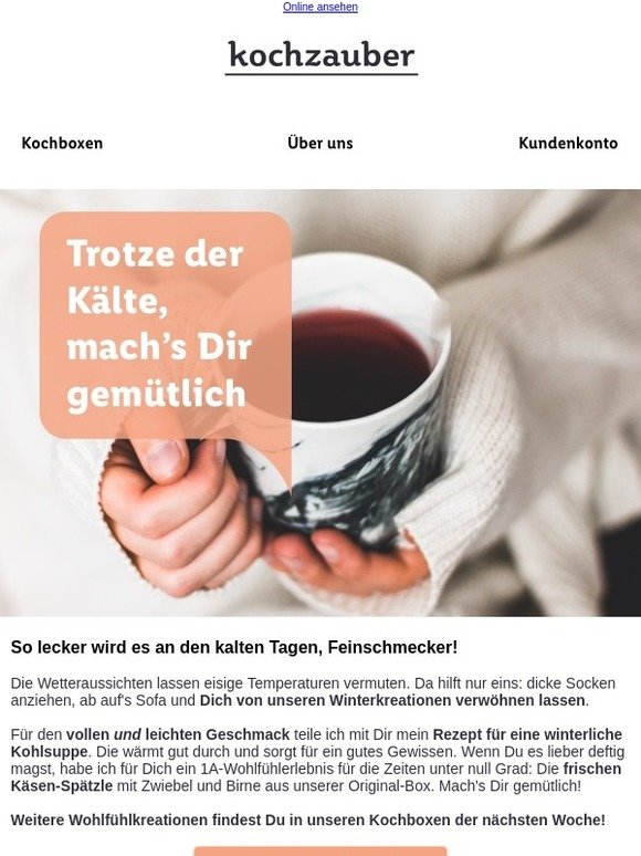Entdecke unsere winterlichen Wohlfühlkreationen ✰
