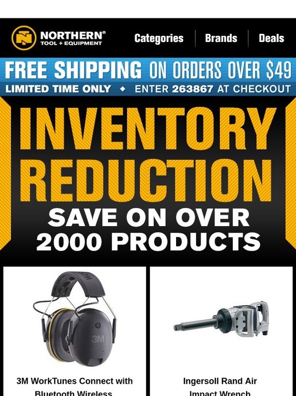Northern Tool Free Shipping On Orders Over 49 + Final Week Of